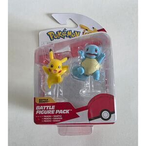 Pokemon Battle Figure Pack Pikachu Squirtle Jazwares Sealed